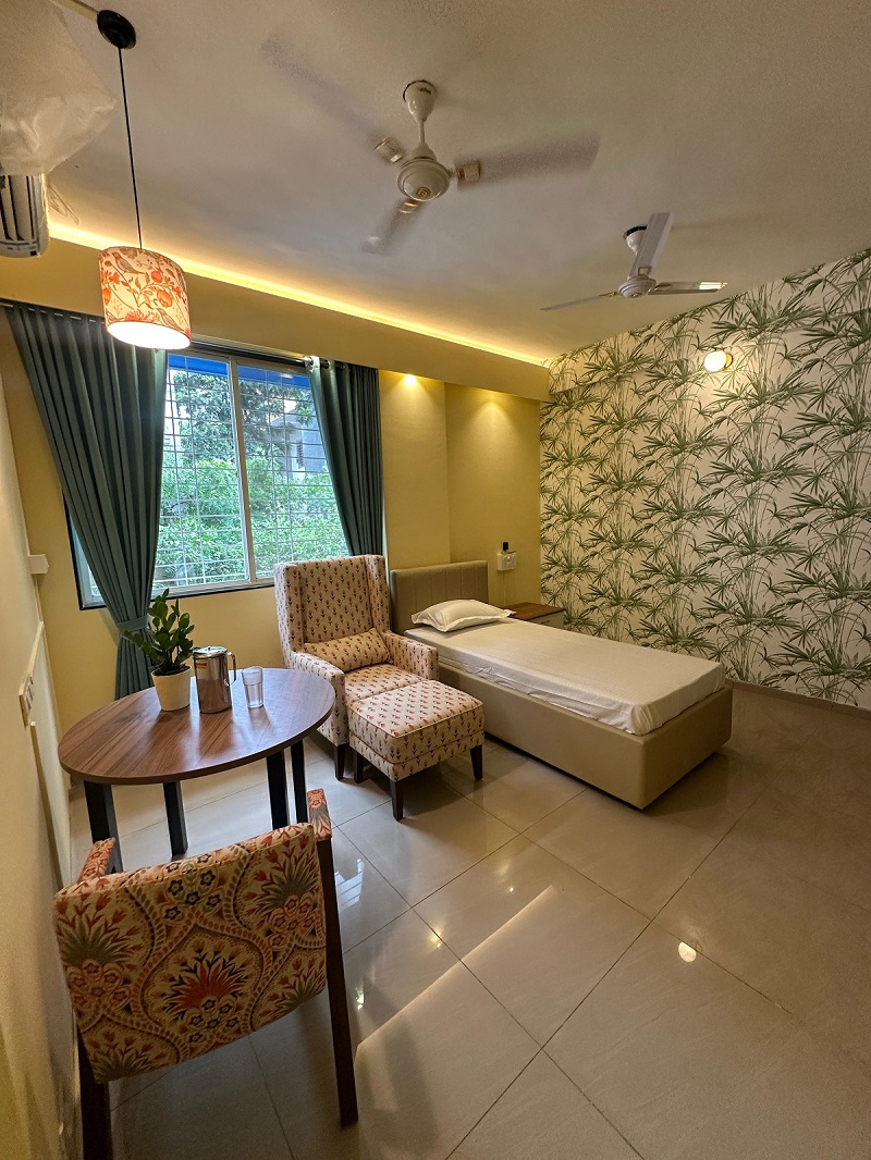 Spacious living room with comfortable seating arrangement